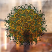 ひまわりマンダラ自然恋人ひまわりフローラ ウィンドウサイン (シート2)