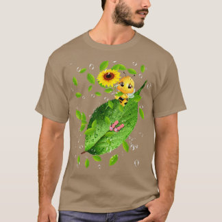 ひまわりミツバチのひまわりでミツバチを飼う Tシャツ