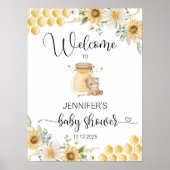 ひまわりミツバチのミツバチの赤ちゃんシャワーへようこそ ポスター (正面)