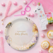 ひまわりミツバチ赤ちゃんシャワーママへミツバチ赤ちゃんシャワー ペーパープレート (パーティー)