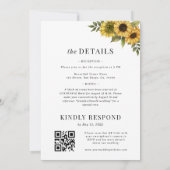 ひまわりミニマルのフローラは全て一結婚の 招待状 (裏面)