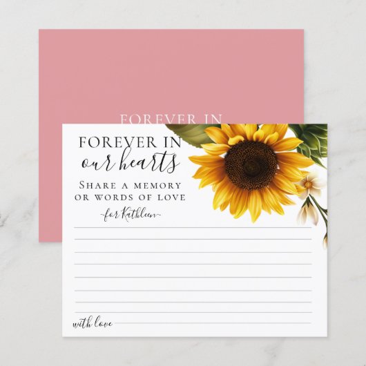 ひまわりミニマル共有A Memory Attendance Card (正面/裏面)