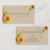ひまわりミニマル名刺 名刺 (正面/裏面)