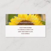 ひまわりミニマル花花屋の白い長方形 名刺 (裏面)