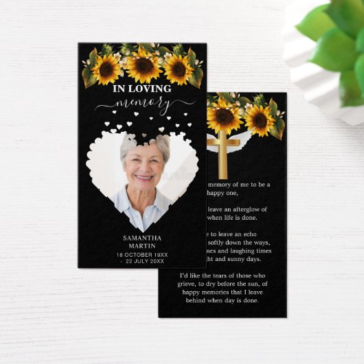 ひまわりミニマル記念葬式しおり (デスク)