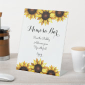 ひまわりミモサバーフローライエローホワイト 台座サイン (インサイチュ)