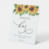 ひまわりミモサバー標識 台座サイン (正面)