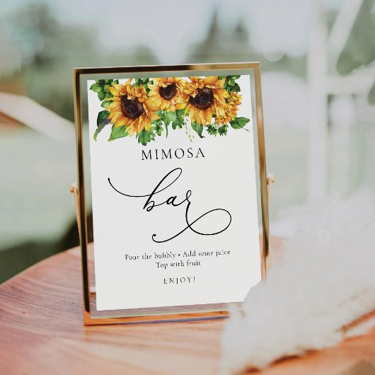 ひまわりミモサバー標識 台座サイン