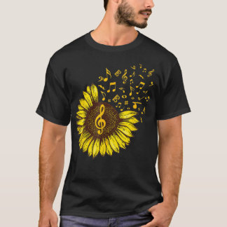 ひまわりミュージックノート愛好家 Tシャツ