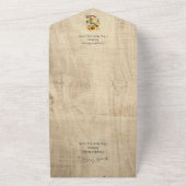 ひまわりメイソンのjarウッドすべて1つの結婚式の招待 オールインワン招待状 (外側)