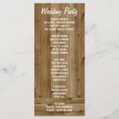 ひまわりメイソンジャーブラップ+レース結婚式 プログラム (裏面)