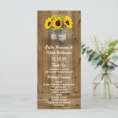 ひまわりメイソンジャーブラップ+レース結婚式 プログラム (スタンド正面)