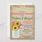 ひまわりメイソンジャールバーラップリハーサルディナー 招待状 (正面)