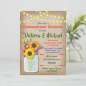 ひまわりメイソンジャールバーラップリハーサルディナー 招待状 (スタンド正面)