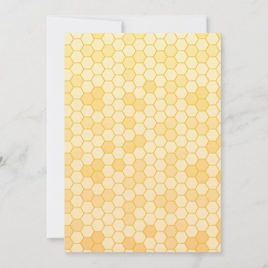 ひまわりメキシコの女の子ハニービー赤ちゃんシャワー 招待状 (裏面)