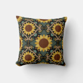 ひまわりモザイクアンドドット装飾用クッション クッション (正面)