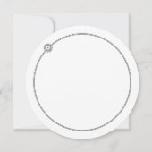 ひまわりモザイクラウンドノートカードバラ赤 サンキューカード (裏面)