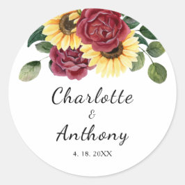 ひまわりモダンとバラフローラ ラウンドシール