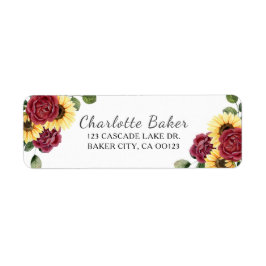 ひまわりモダンとバラフローラ ラベル