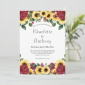 ひまわりモダンとバラフローラ 招待状 (スタンド正面)