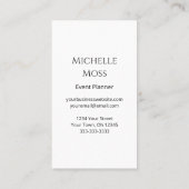 ひまわりモダンのエレガントイベントプランナー 名刺 (裏面)