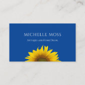 ひまわりモダンのシンプルカントリーブルー 名刺 (正面)