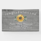 ひまわりモダンの卒業式グ素朴レーウッド 横断幕 (横)