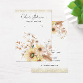 ひまわりモダンの花のイヤリング表示カード (デスク)