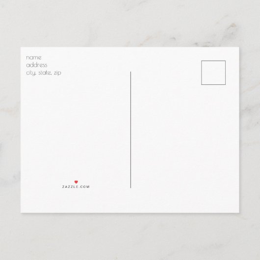 ひまわりモダンの赤ちゃんシャワー日付の変更 案内ポストカード (裏面)