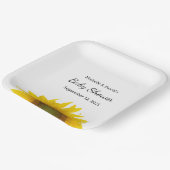 ひまわりモダンの赤男女兼用ちゃんシャワー ペーパープレート (傾斜あり)