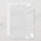 ひまわりモダンの赤男女兼用ちゃんシャワー 招待状 (裏面)