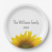 ひまわりモダンサマーファミリー懇親会バーベキュー ペーパープレート (正面)