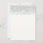 ひまわりモダンシルバーグリッターブライダルシャワー 招待状 (裏面)