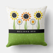 ひまわりモダンタンポポ クッション (裏面)