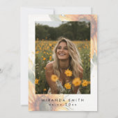 ひまわりモダンフォトブライダルシャワー 招待状 (裏面)