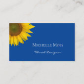 ひまわりモダンフローラブルー 名刺 (正面)