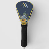 ひまわりモダンフローラモノグラカスタムム ゴルフヘッドカバー (正面)