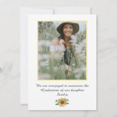 ひまわりモダンフローラ卒業 案内状 (裏面)