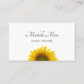 ひまわりモダンフローラ素朴名刺 名刺 (正面)