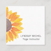 ひまわりモダンヨガインストラクター名刺 スクエア名刺 (正面)
