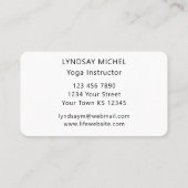 ひまわりモダンヨガインストラクター名刺 名刺 (裏面)