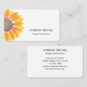 ひまわりモダンヨガインストラクター名刺 名刺 (正面/裏面)