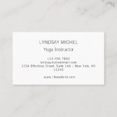 ひまわりモダンヨガインストラクター 名刺 (裏面)