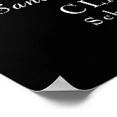 ひまわりモダン写真素朴黒卒業An ポスター (角)