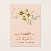 ひまわりモダン山花耳飾りカード (裏面)