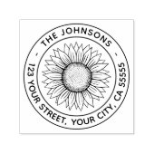 ひまわりモダン差出人住所 セルフインキングスタンプ (デザイン)