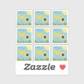 ひまわりモダン植物花柄シール シール (シート)