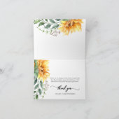 ひまわりモダン水彩サンキューカード サンキューカード (内部)