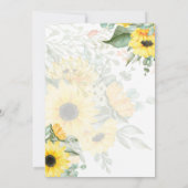 ひまわりモダン花フォト結婚式招待状 招待状 (裏面)
