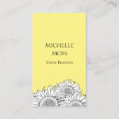 ひまわりモダンQRコードボホイエロー 名刺 (正面)